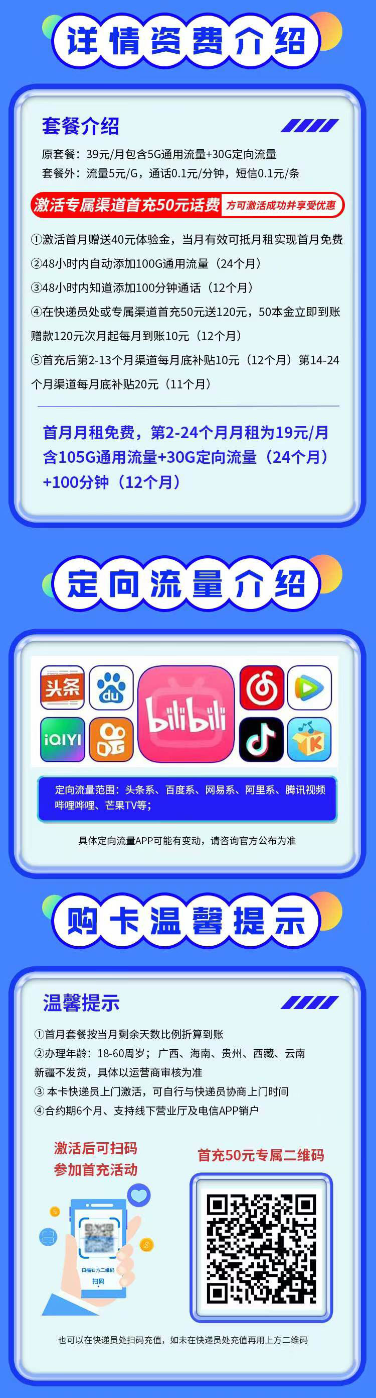 电信望月卡19元135G+100分钟  第2张