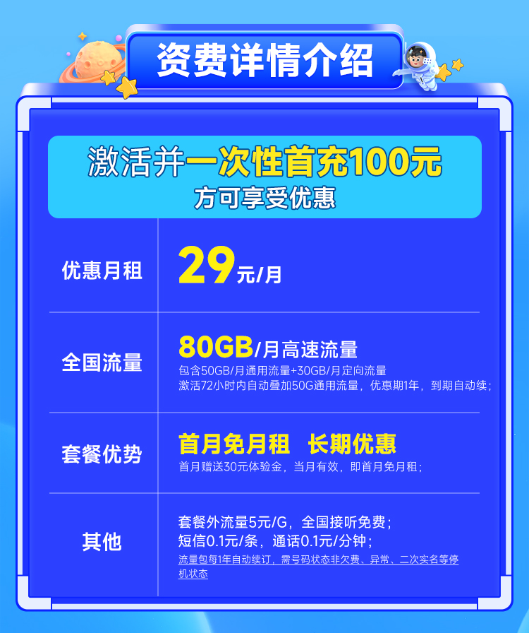 电信幻日卡29元80G  第2张