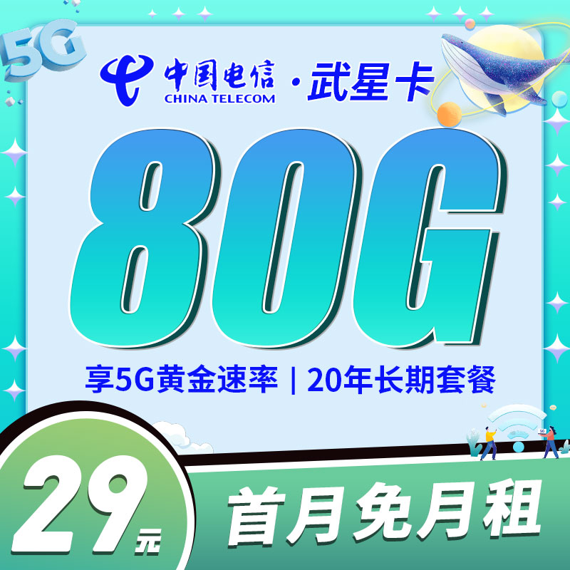电信武星卡29元80G